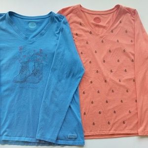 2 Life is Good long sleeve tops